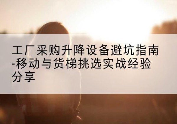 鞍山移动式升降机怎么选-工厂采购升降设备避坑指南-移动与货梯挑选实战经验分享