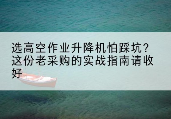 鞍山高空作业升降机厂家推荐-选高空作业升降机怕踩坑？这份老采购的实战指南请收好
